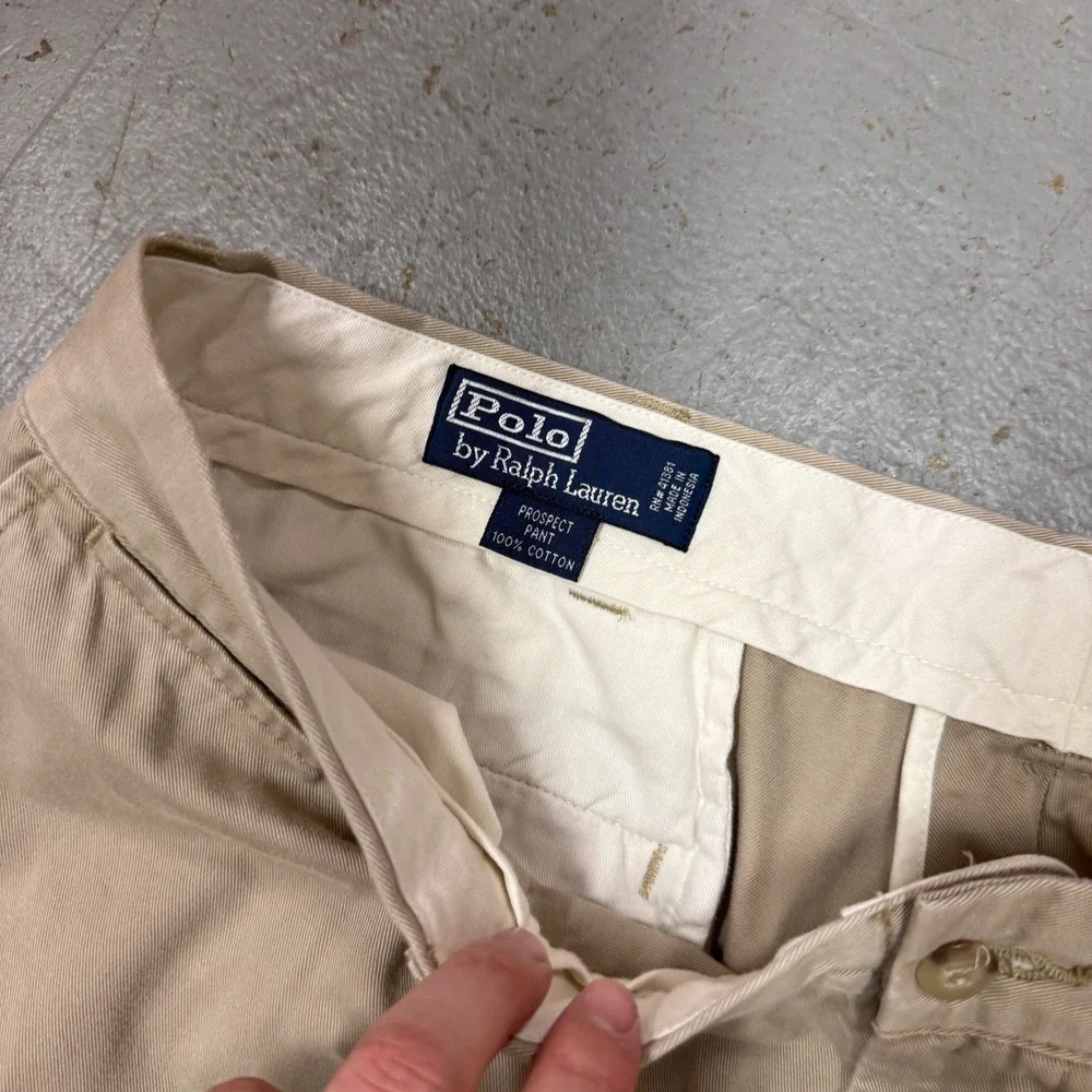 Polo Ralph Lauren‎ Prospect Pant Tan Khaki Cotton Chino Straight Leg 38 x 32